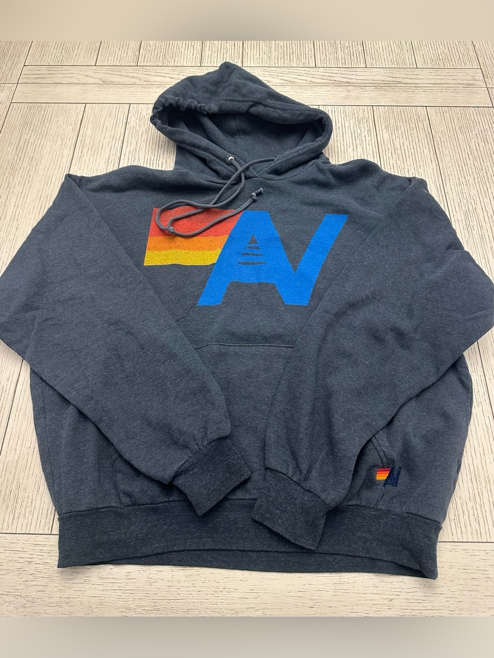 Aviator Nation Logo Pullover Relaxed Hoodie Size XS